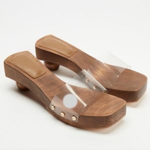 NWT Cult Gaia - Mia Wooden Spherical Heel Sandals